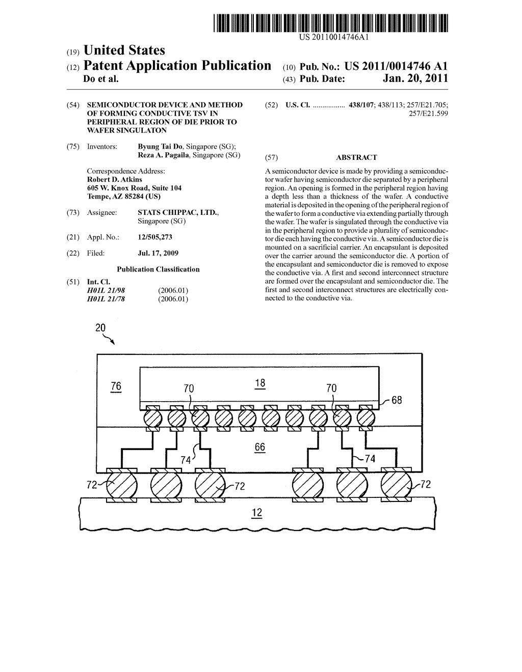 Semiconductor Device and Method of Forming Conductive TSV in Peripheral Region of Die Prior to Wafer Singulaton - diagram, schematic, and image 01