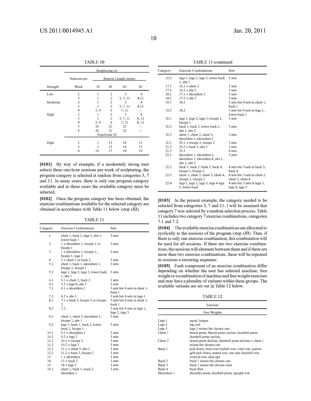 Apparatus and Method for Providing a User with a Personal Exercise Program - diagram, schematic, and image 41