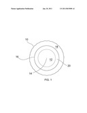 GOLF BALL CORE WITH SOFT OUTER TRANSITION VOLUME AND NEGATIVE HARDNESS GRADIENT diagram and image