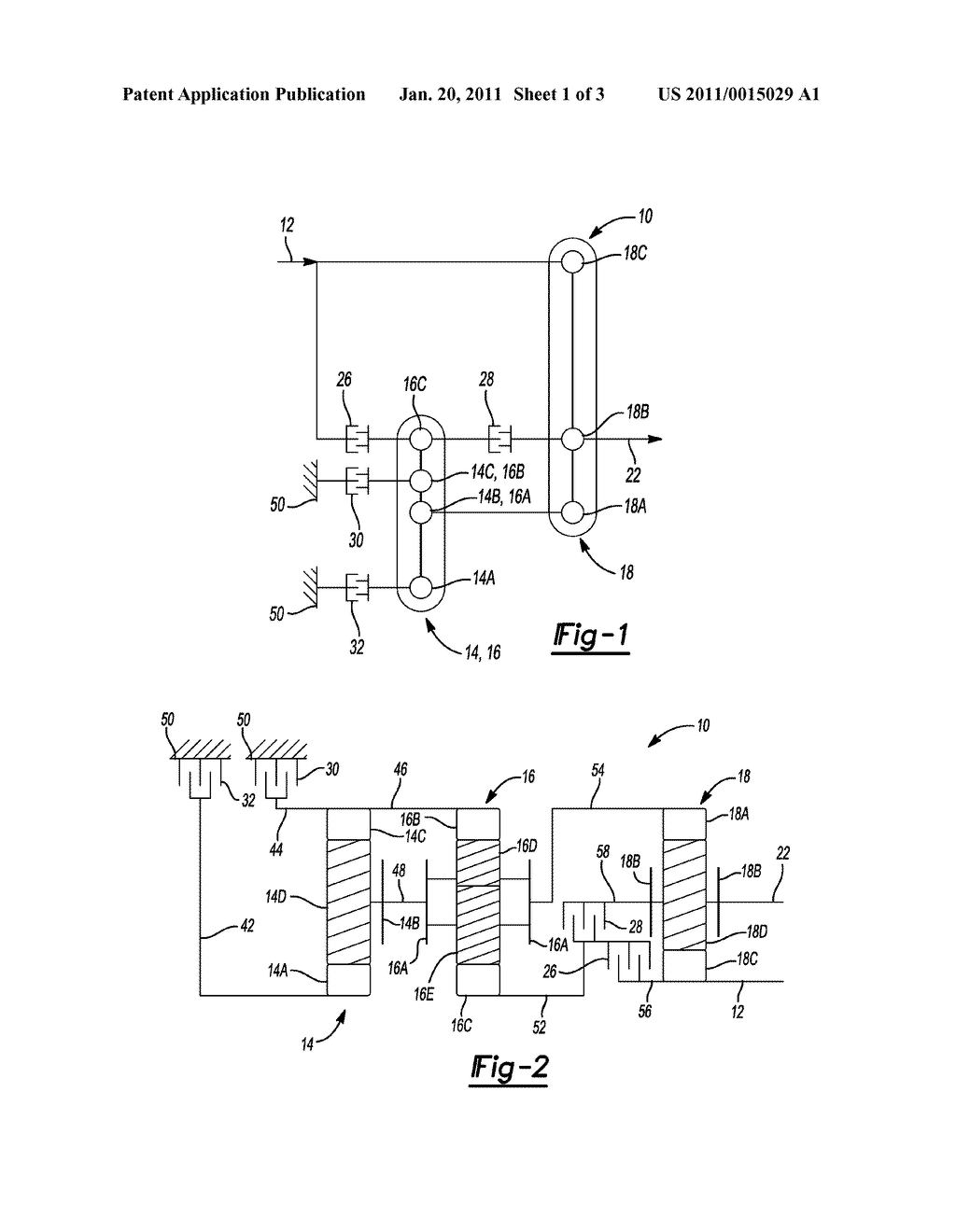 MULTI-SPEED TRANSMISSION HAVING THREE PLANETARY GEAR SETS - diagram, schematic, and image 02