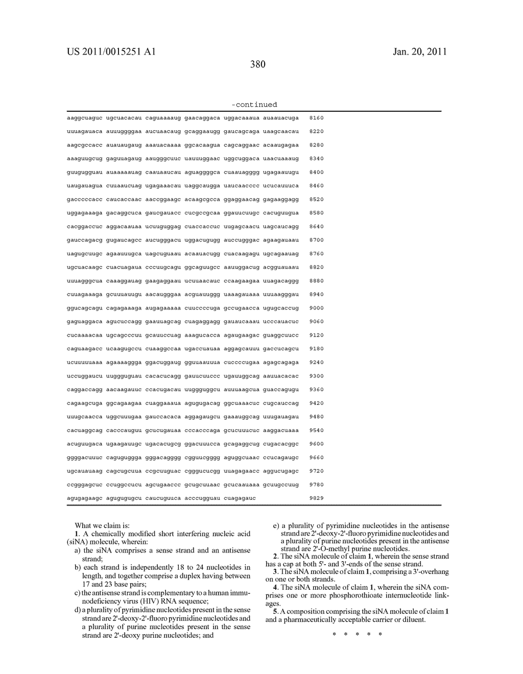 RNA INTERFERENCE MEDIATED INHIBITION OF HUMAN IMMUNODEFICIENCY VIRUS (HIV) GENE EXPRESSION USING SHORT INTERFERING NUCLEIC ACID (siNA) - diagram, schematic, and image 407