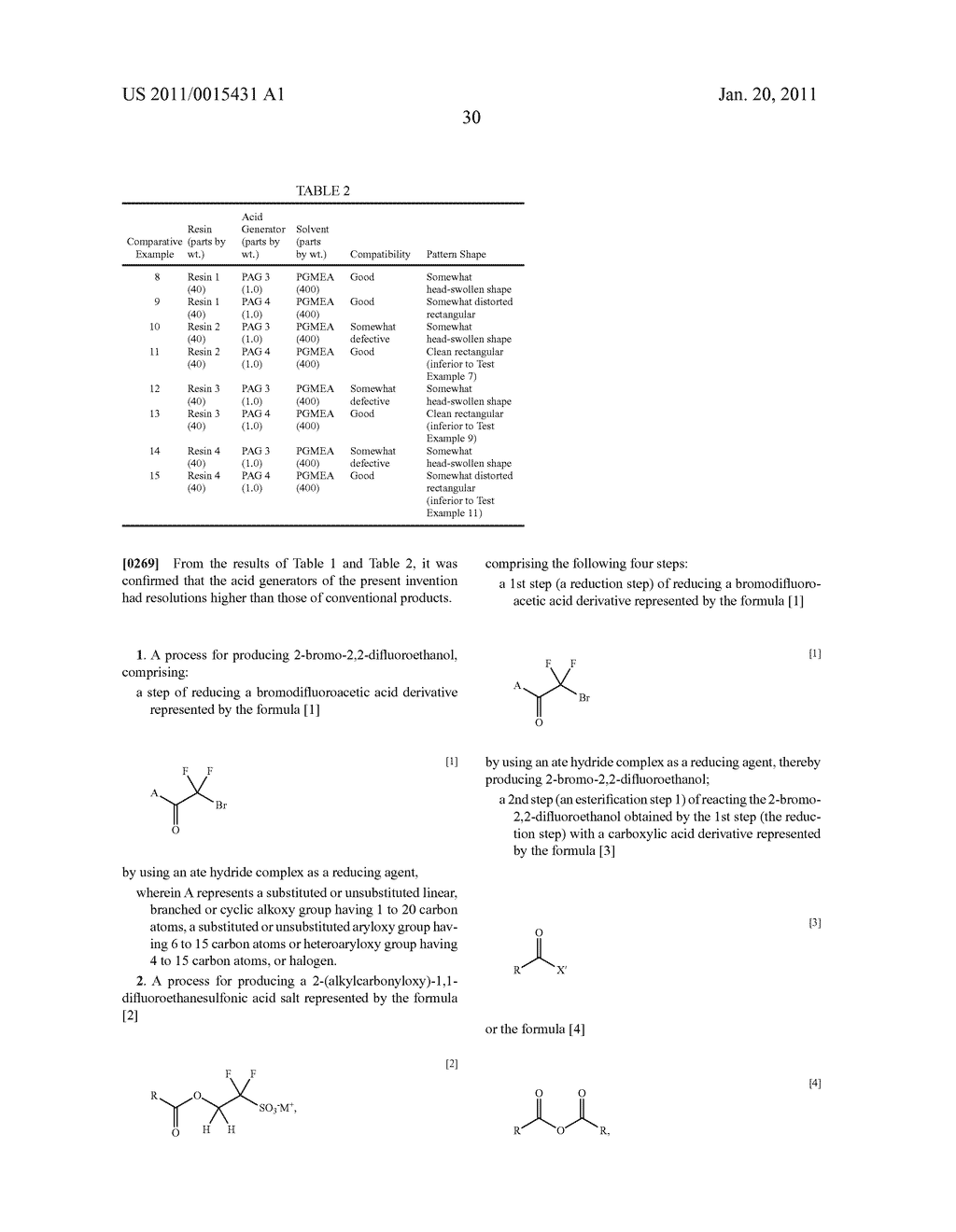 Processes for Production of 2-Bromo-2,2-Difluoroethanol and 2-(Alkylcarbonyloxy)-1,1-Difluoroethanesulfonic Acid Salt - diagram, schematic, and image 31