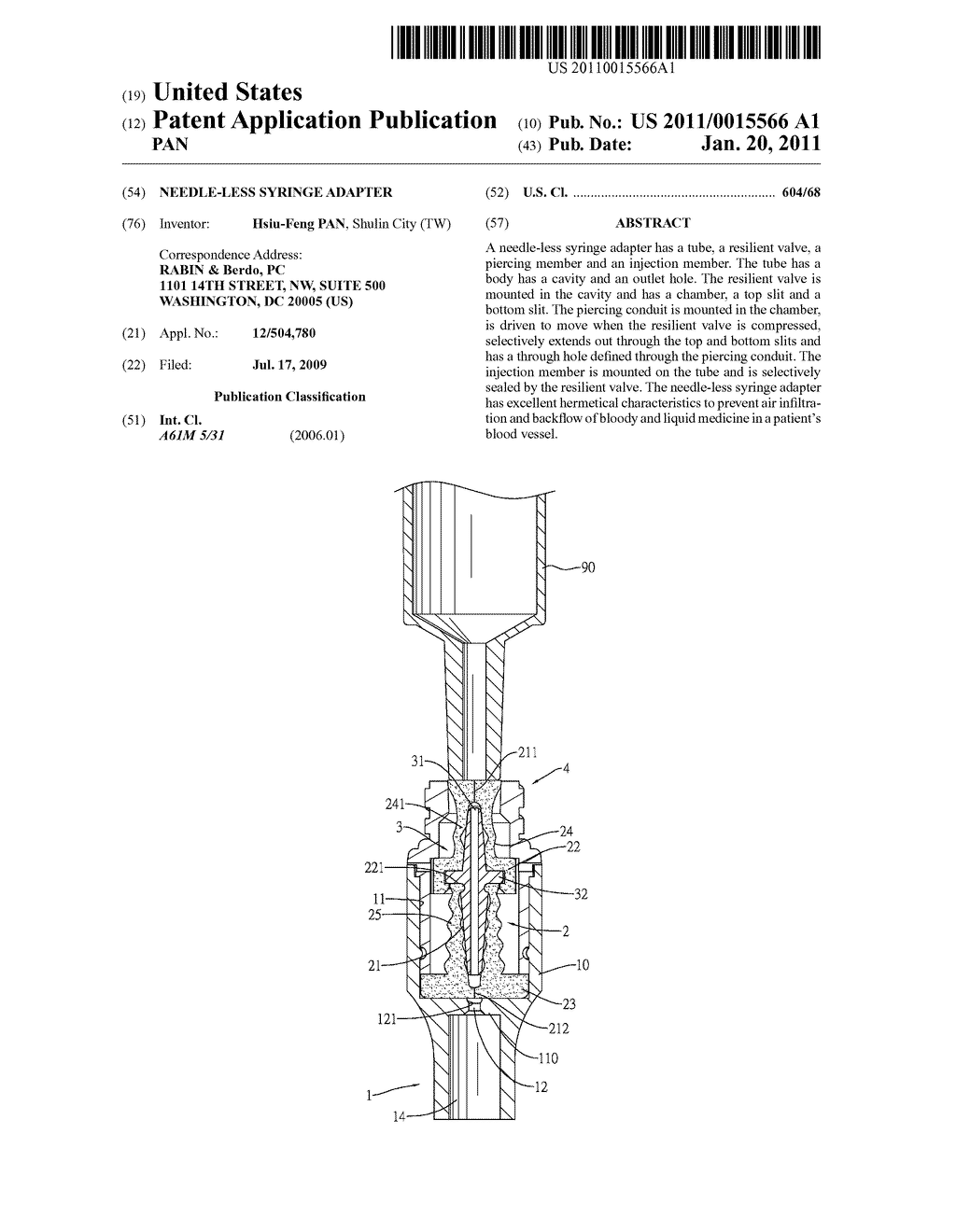 NEEDLE-LESS SYRINGE ADAPTER - diagram, schematic, and image 01