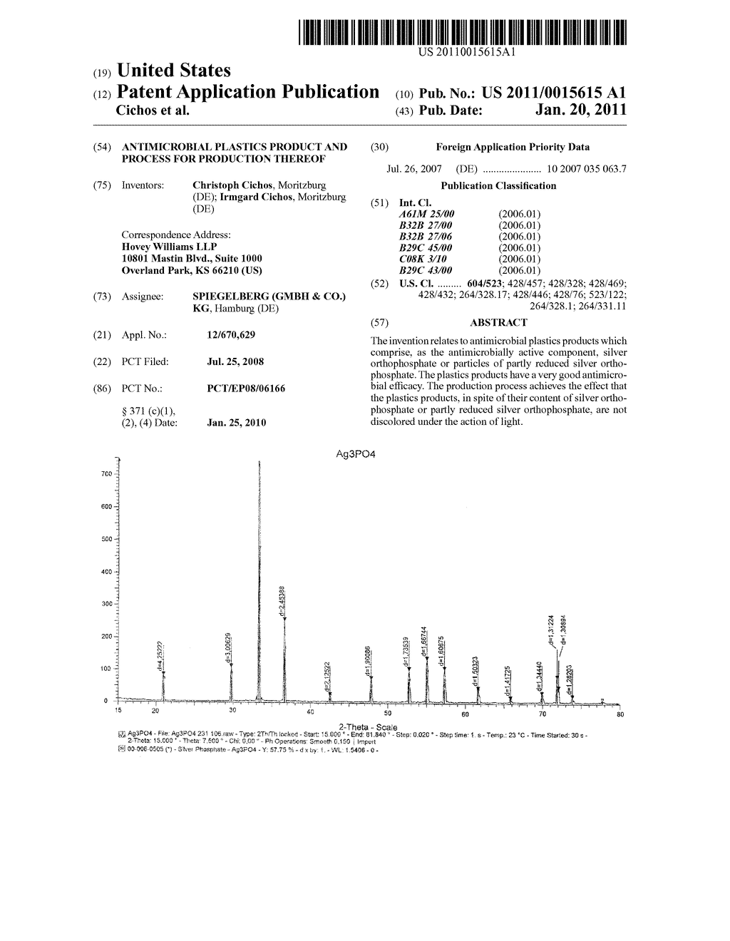 ANTIMICROBIAL PLASTICS PRODUCT AND PROCESS FOR PRODUCTION THEREOF - diagram, schematic, and image 01