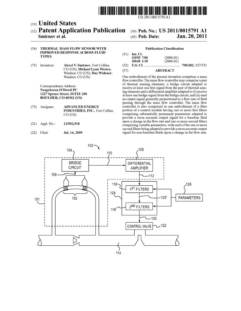 THERMAL MASS FLOW SENSOR WITH IMPROVED RESPONSE ACROSS FLUID TYPES - diagram, schematic, and image 01