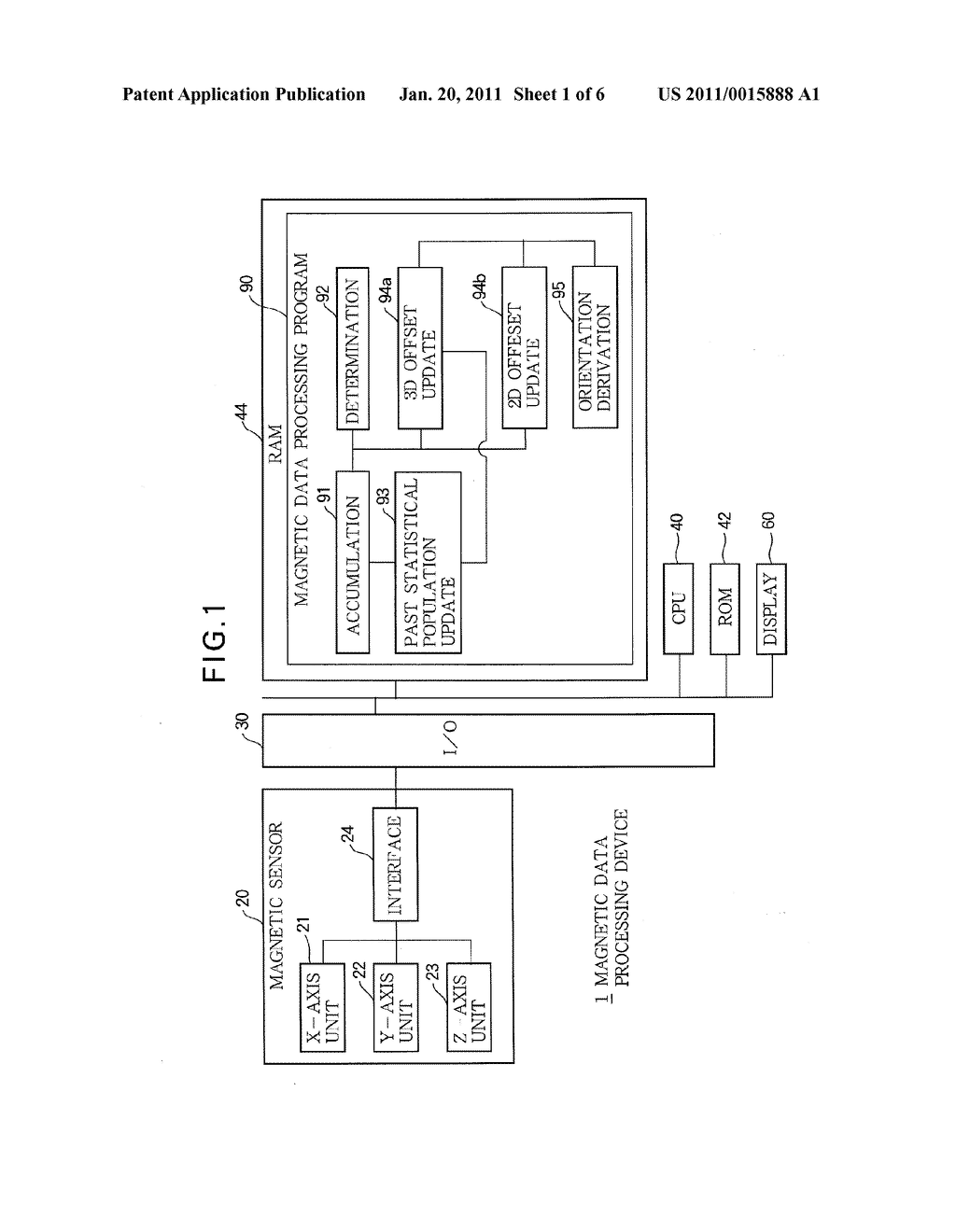 MAGNETIC DATA PROCESSING DEVICE, MAGNETIC DATA PROCESSING METHOD, AND MAGNETIC DATA PROCESSING PROGRAM - diagram, schematic, and image 02