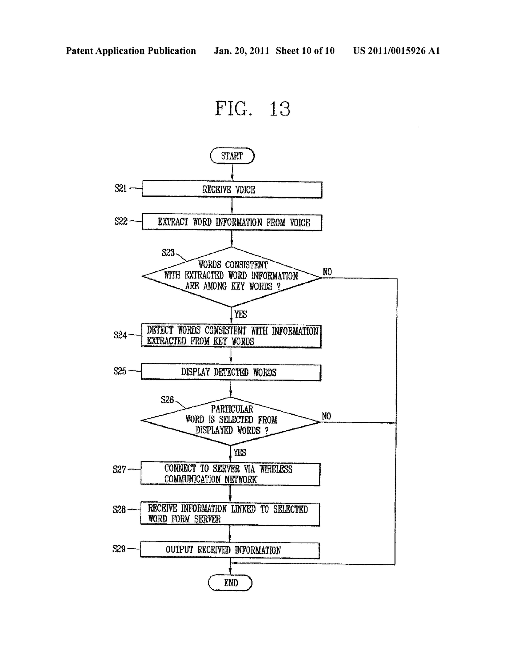 WORD DETECTION FUNCTIONALITY OF A MOBILE COMMUNICATION TERMINAL - diagram, schematic, and image 11