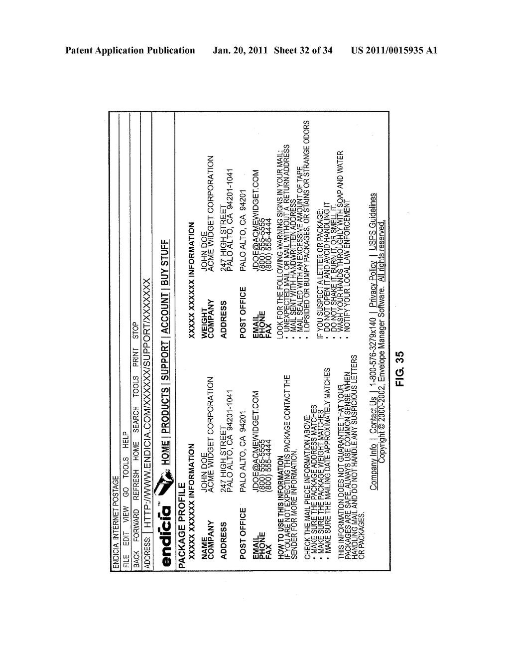 SYSTEMS AND METHODS FOR DETECTING POSTAGE FRAUD USING AN INDEXED LOOKUP PROCEDURE - diagram, schematic, and image 33