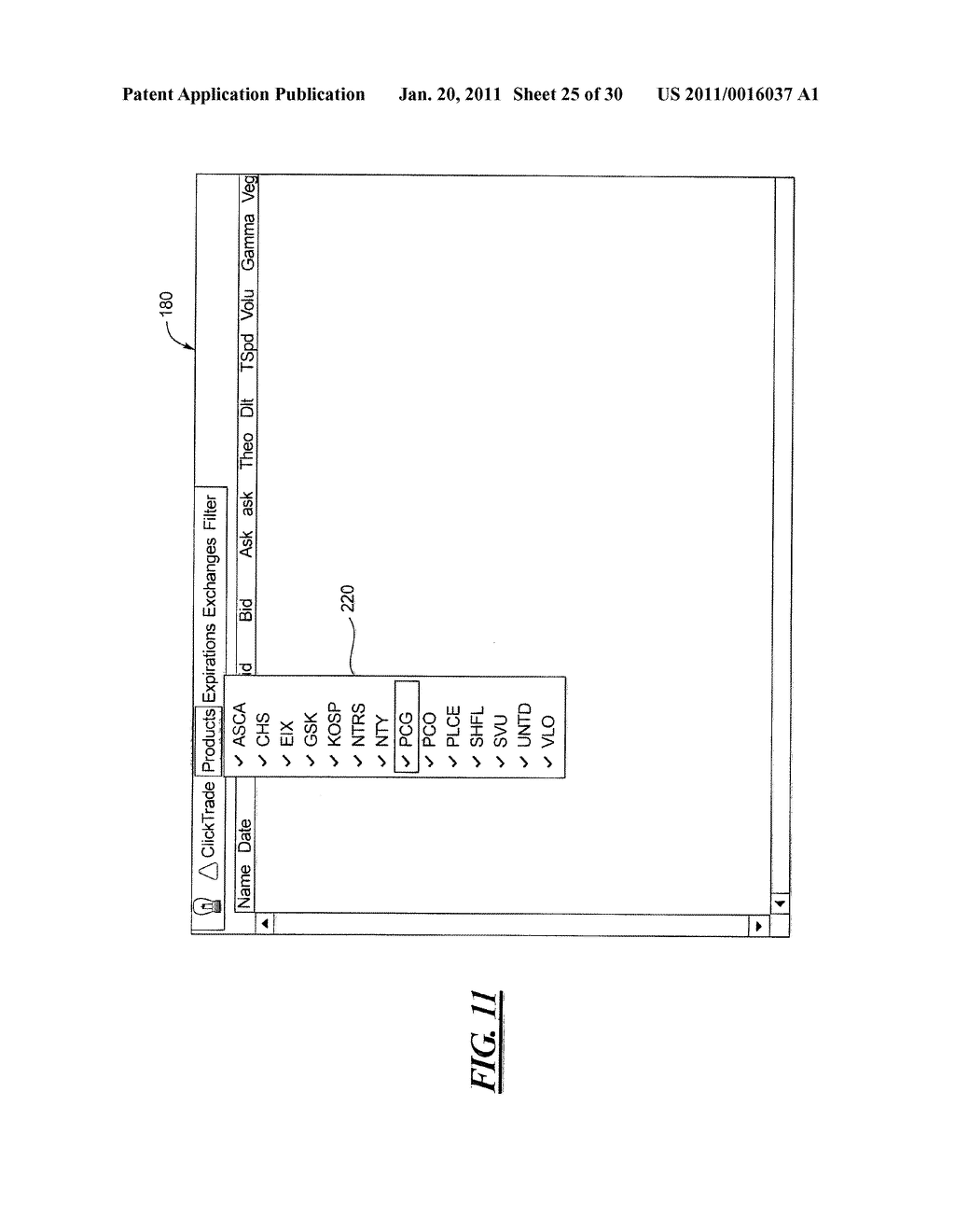METHOD AND APPARATUS FOR DISPLAY OF DATA WITH RESPECT TO CERTAIN TRADABLE INTERESTS - diagram, schematic, and image 26