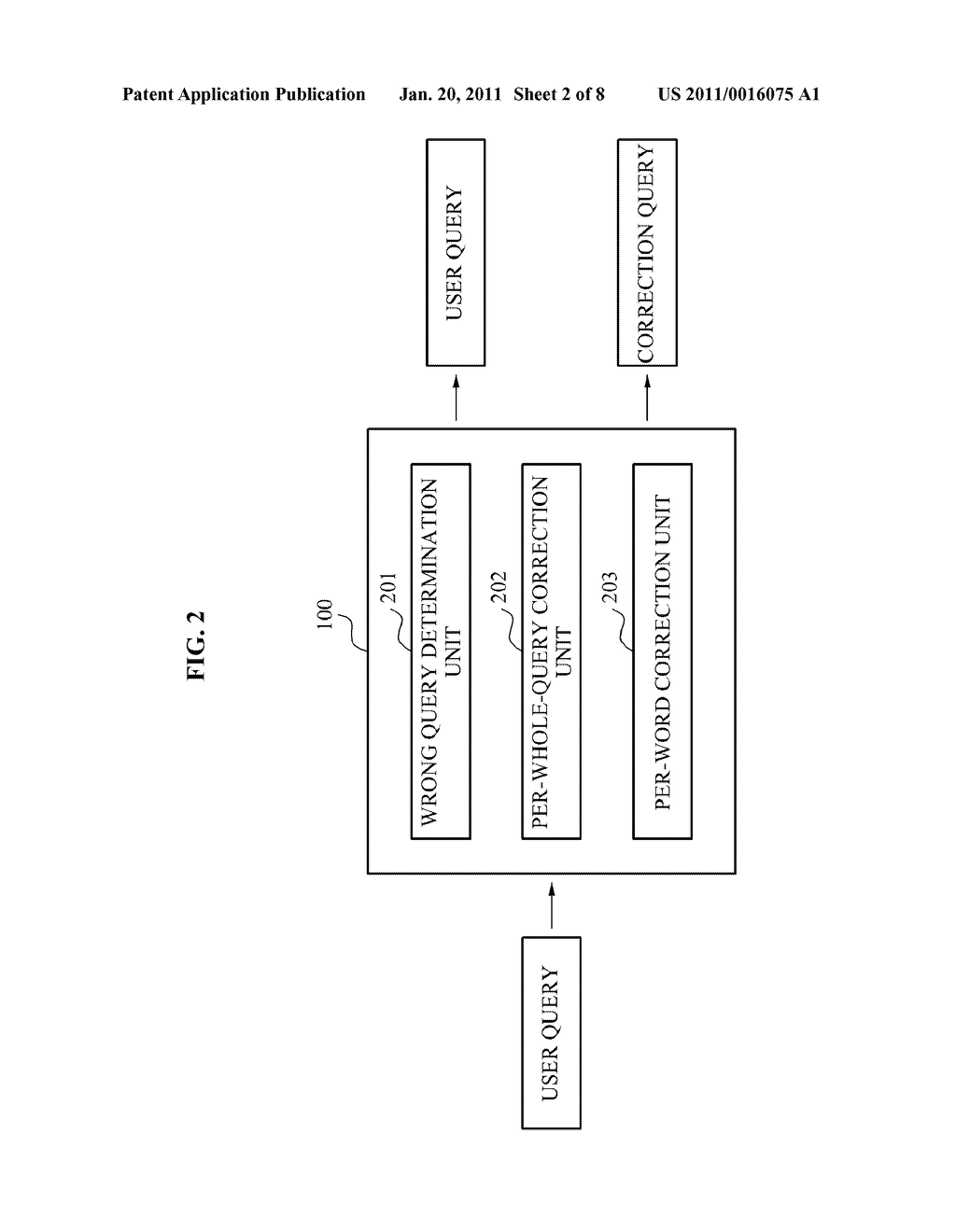 SYSTEM AND METHOD FOR CORRECTING QUERY BASED ON STATISTICAL DATA - diagram, schematic, and image 03