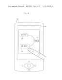 MOBILE TERMINAL TO DISPLAY MENU INFORMATION ACCORDING TO TOUCH SIGNAL diagram and image