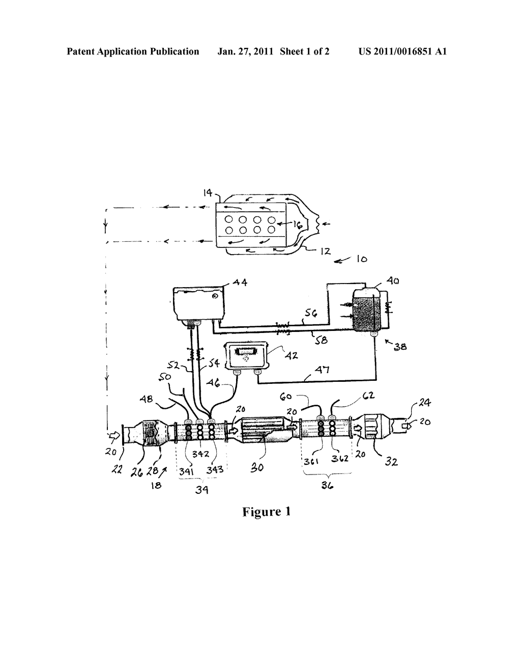 INTERNAL COMBUSTION ENGINE EXHAUST AFTER-TREATMENT SYSTEM AND METHOD - diagram, schematic, and image 02
