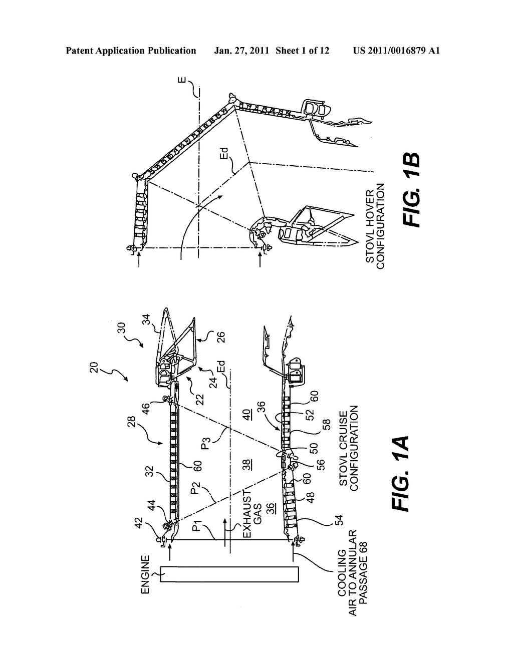 LOW PROFILE ATTACHMENT HANGER SYSTEM FOR A COOLING LINER WITHIN A GAS TURBINE ENGINE SWIVEL EXHAUST DUCT - diagram, schematic, and image 02