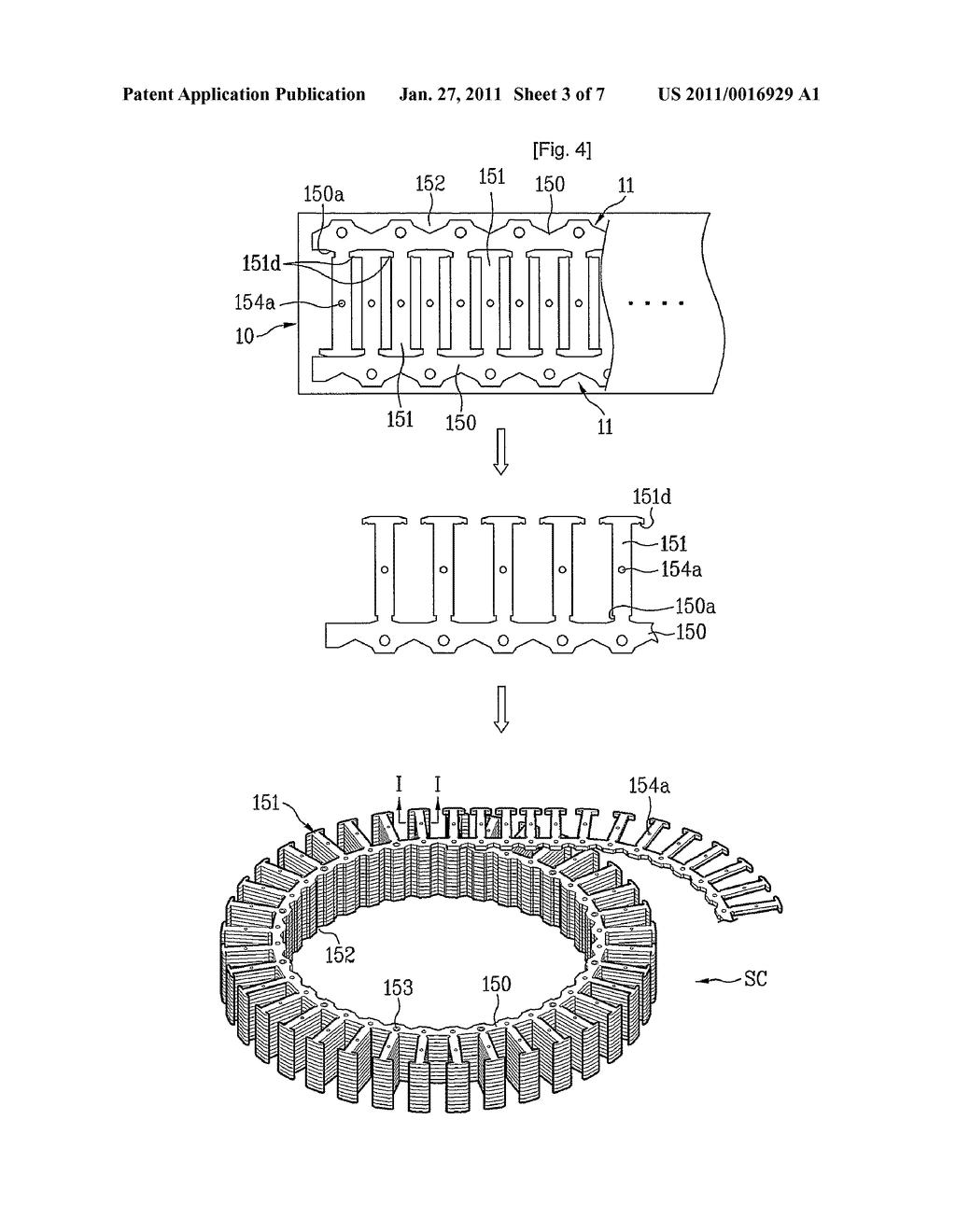 Stator of motor and washing apparatus having the same - diagram, schematic, and image 04