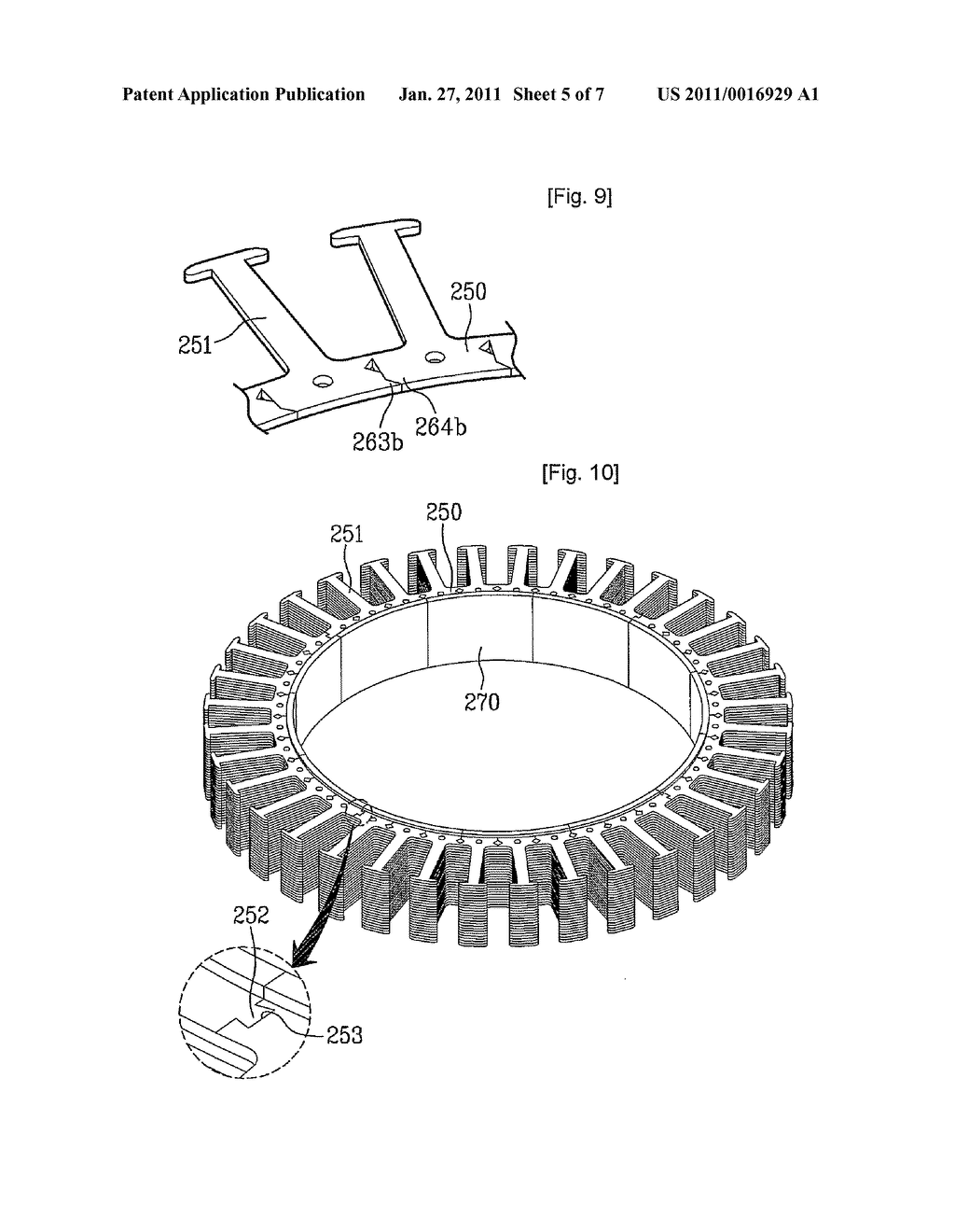 Stator of motor and washing apparatus having the same - diagram, schematic, and image 06