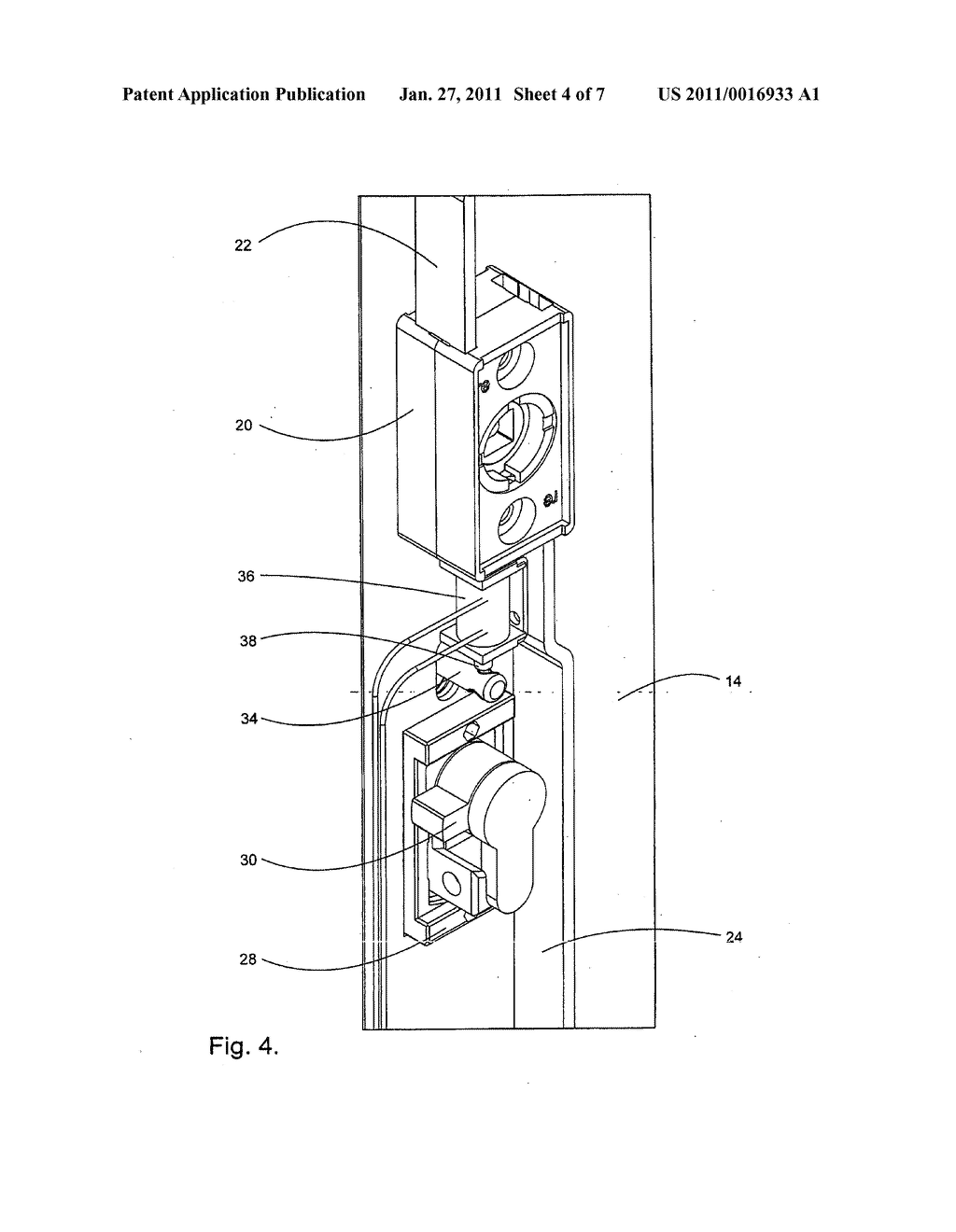 PIVOT LEVER WHICH IS LOCKABLE IN A TROUGH AND HAS A LOCK COVER - diagram, schematic, and image 05