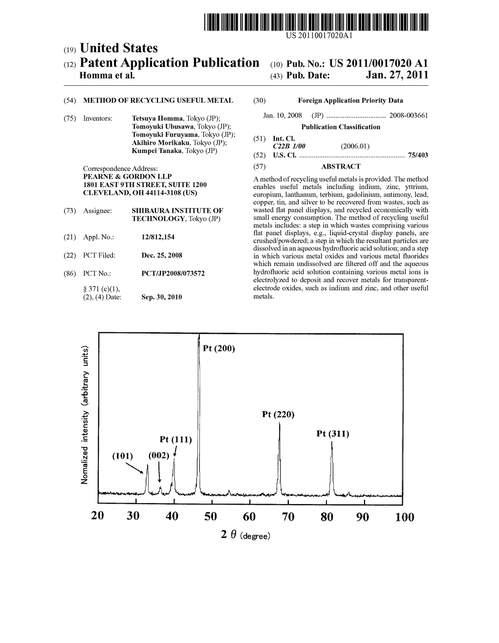 METHOD OF RECYCLING USEFUL METAL - diagram, schematic, and image 01