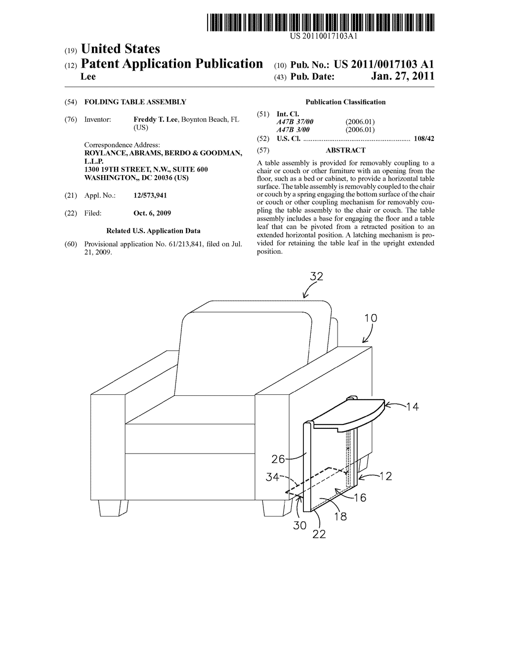 Folding table assembly - diagram, schematic, and image 01