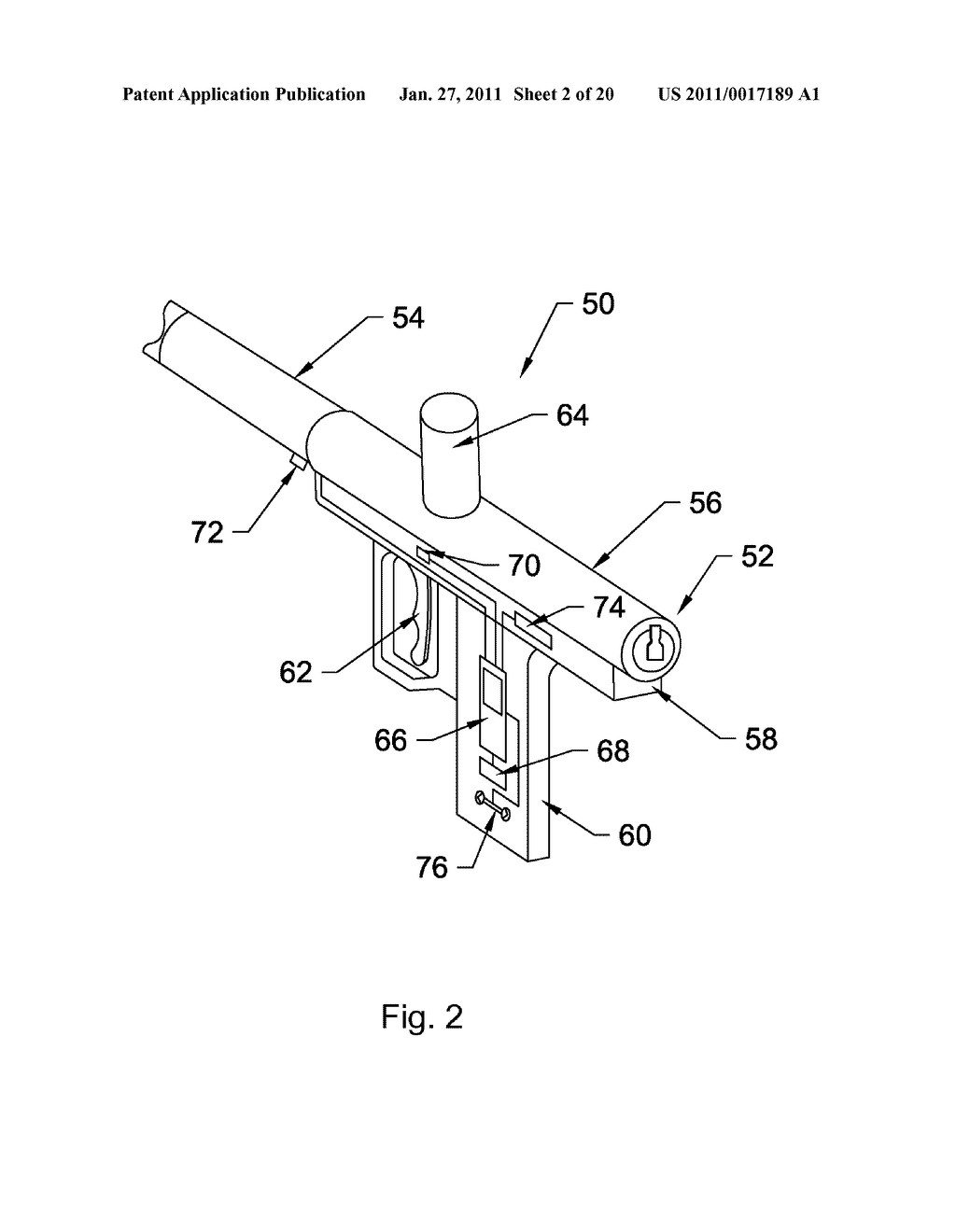 Compressed Gas Projectile Accelerator Having Multiple Projectile Velocity Settings - diagram, schematic, and image 03