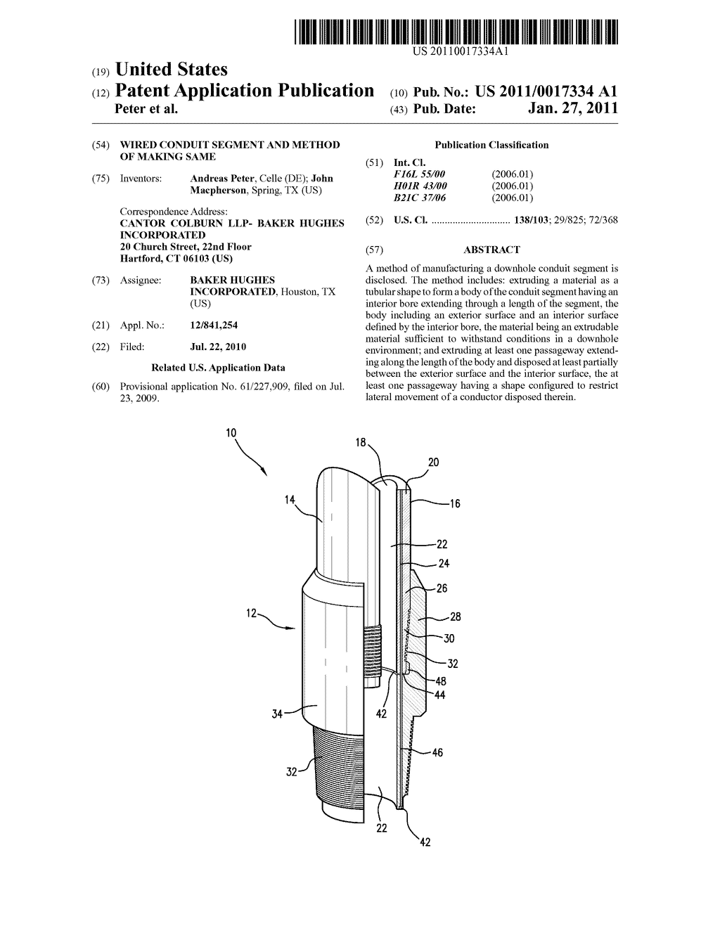 WIRED CONDUIT SEGMENT AND METHOD OF MAKING SAME - diagram, schematic, and image 01