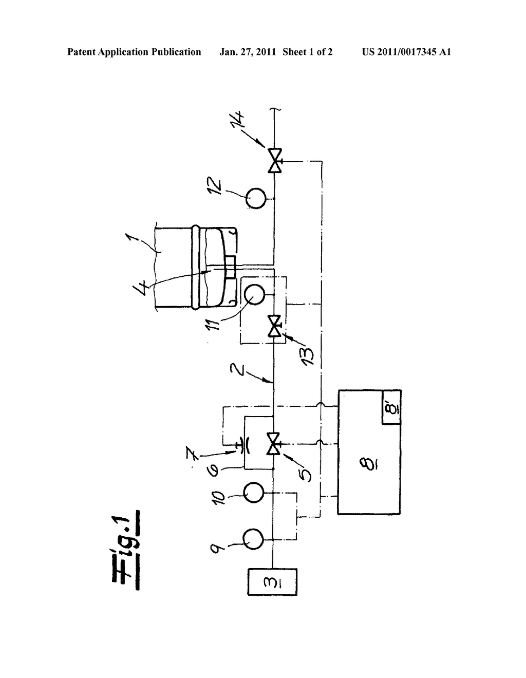 METHOD AND DEVICE FOR FILLING IN PARTICULAR LARGE-VOLUME CONTAINERS - diagram, schematic, and image 02