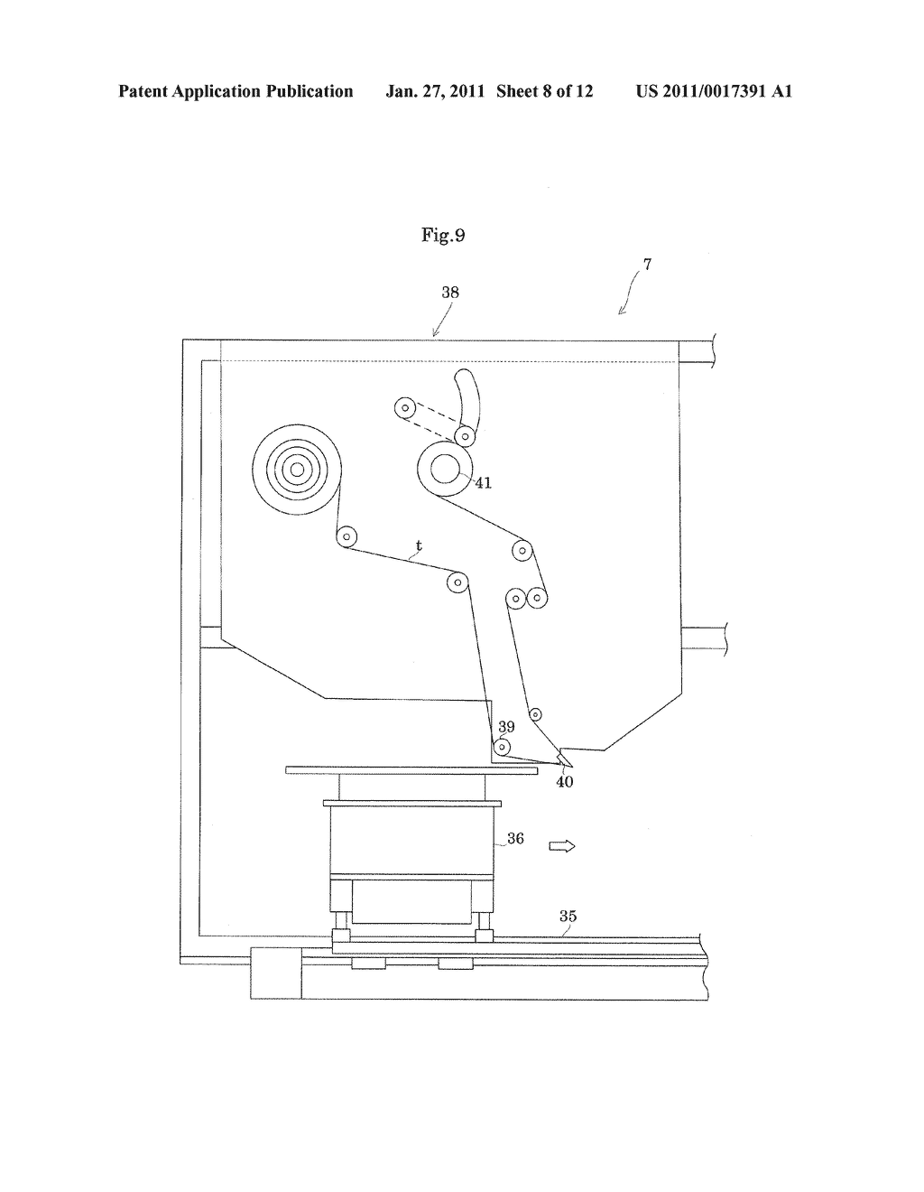 ADHESIVE TAPE JOINING METHOD AND ADHESIVE TAPE JOINING APPARATUS - diagram, schematic, and image 09