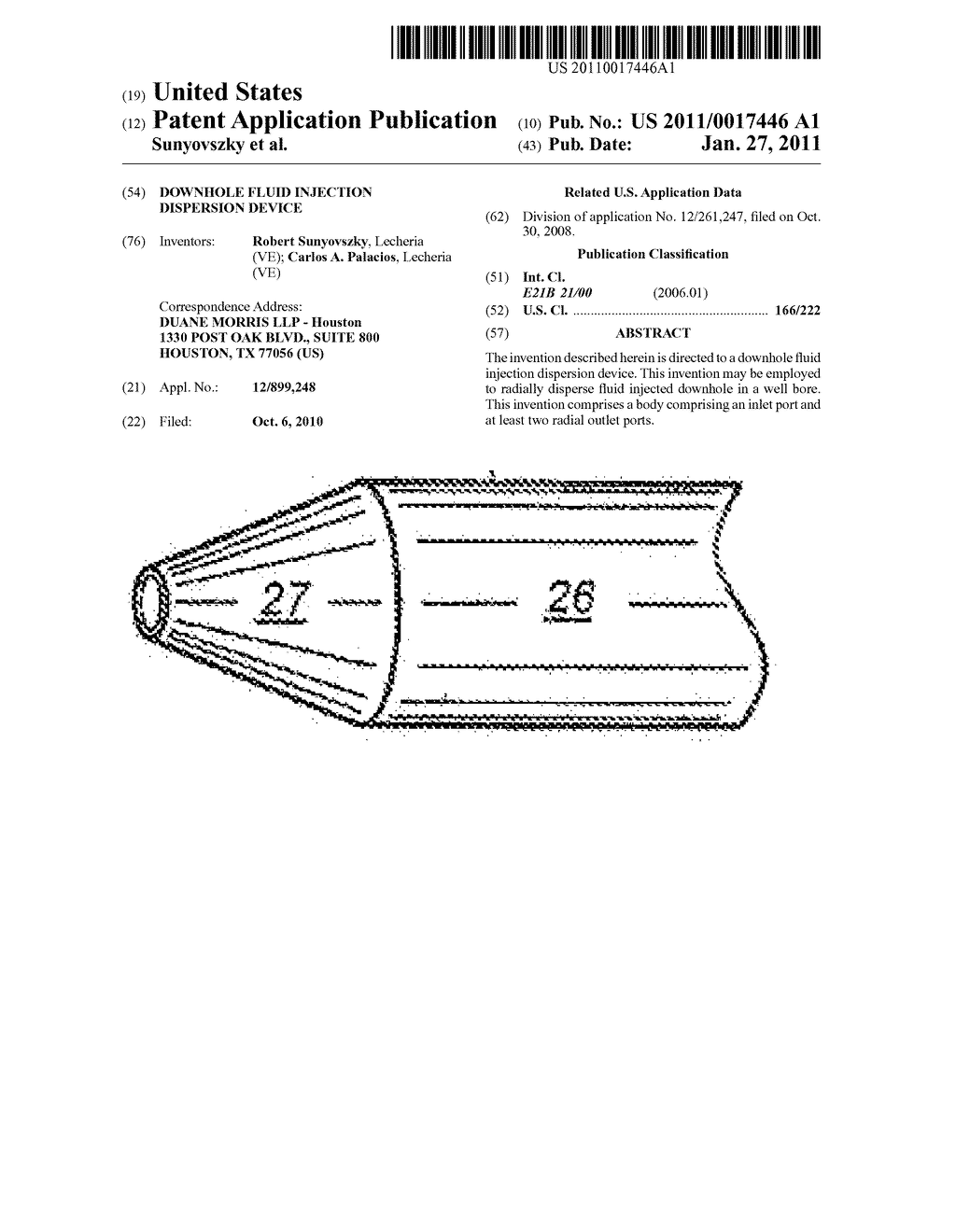 Downhole Fluid Injection Dispersion Device - diagram, schematic, and image 01