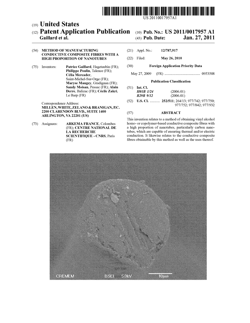 METHOD OF MANUFACTURING CONDUCTIVE COMPOSITE FIBRES WITH A HIGH PROPORTION OF NANOTUBES - diagram, schematic, and image 01