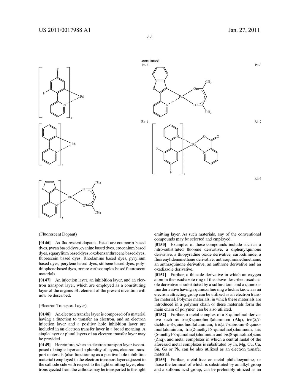 ORGANIC ELECTROLUMINESCENT ELEMENT, LIGHTING DEVICE AND DISPLAY DEVICE - diagram, schematic, and image 48