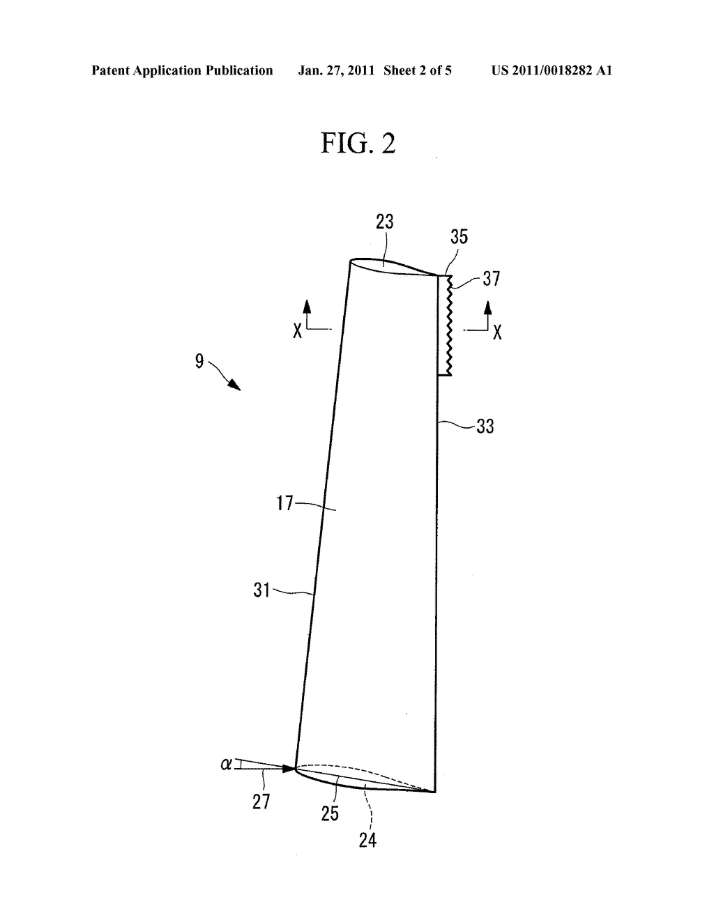 WIND TURBINE BLADE AND WIND POWER GENERATOR USING THE SAME - diagram, schematic, and image 03