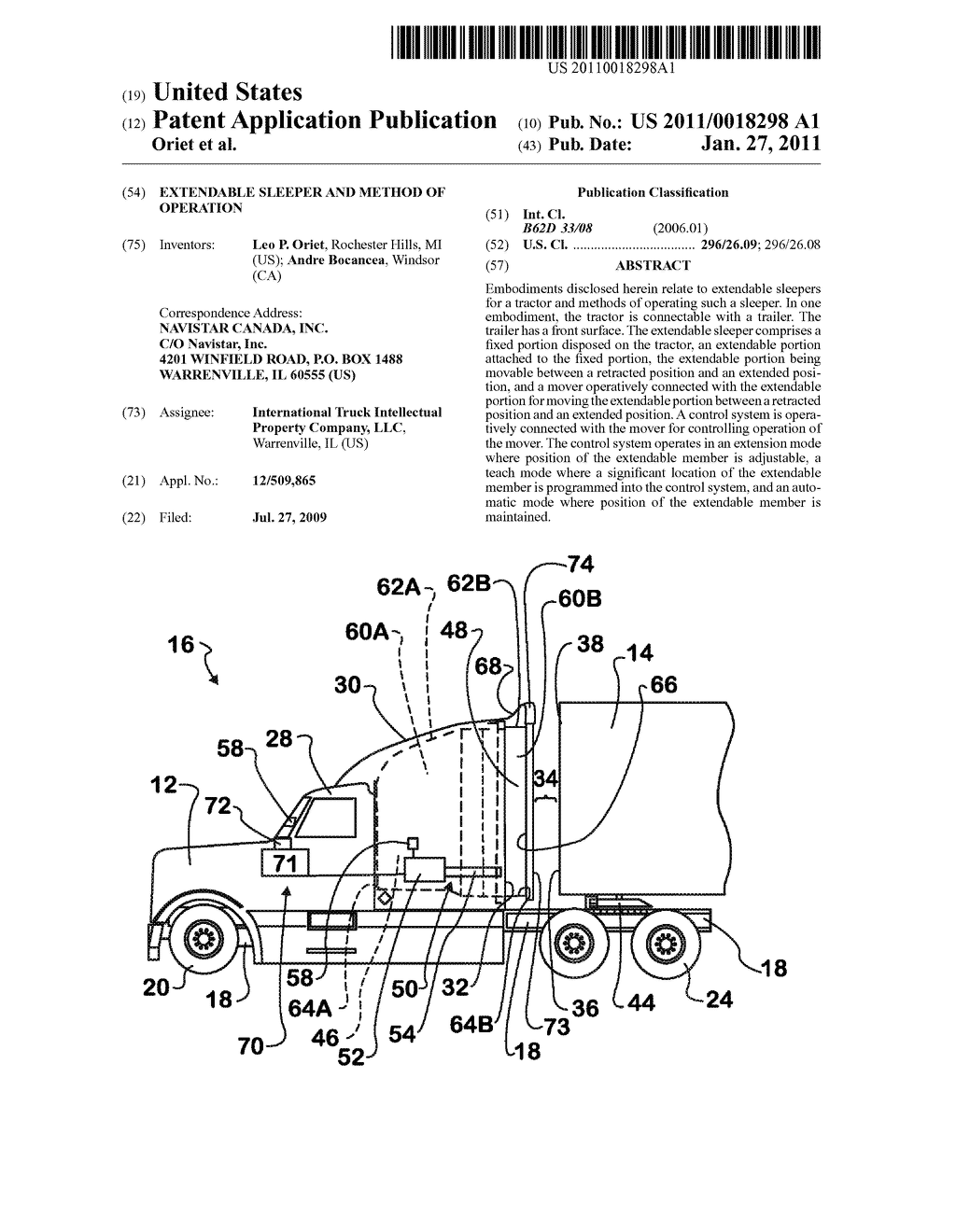 EXTENDABLE SLEEPER AND METHOD OF OPERATION - diagram, schematic, and image 01