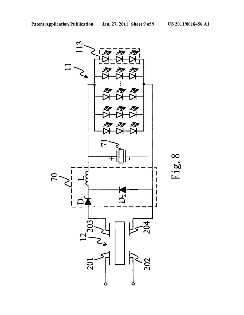 LIGHTING DEVICE IMPLEMENTED THROUGH UTILIZING INSULATING TYPE PIEZOELECTRIC TRANSFORMER IN DRIVING LIGHT-EMITTING-DIODES (LEDS) - diagram, schematic, and image 10