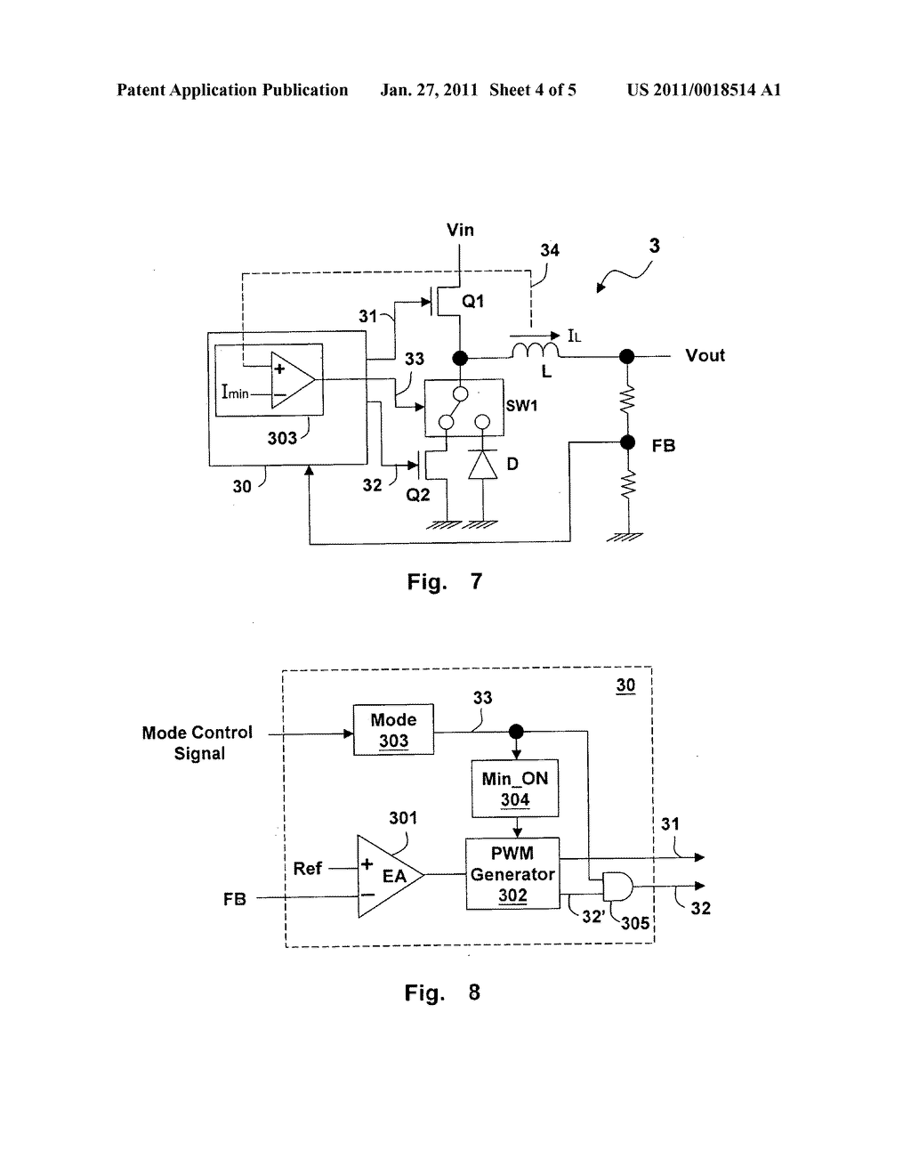 Dual-mode buck switching regulator and control circuit therefor - diagram, schematic, and image 05