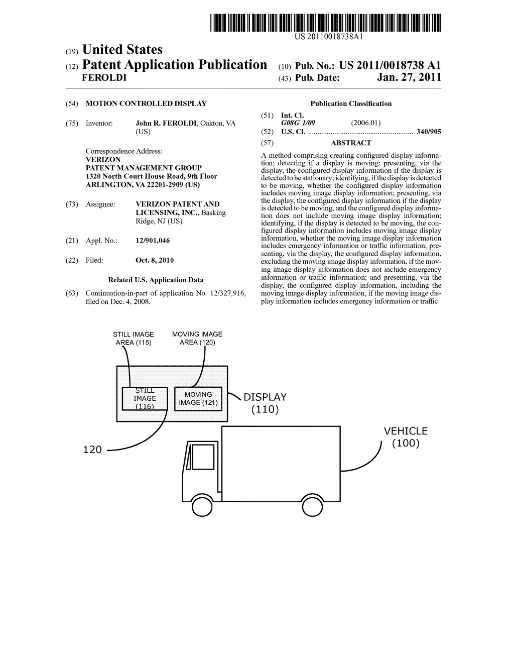 MOTION CONTROLLED DISPLAY - diagram, schematic, and image 01