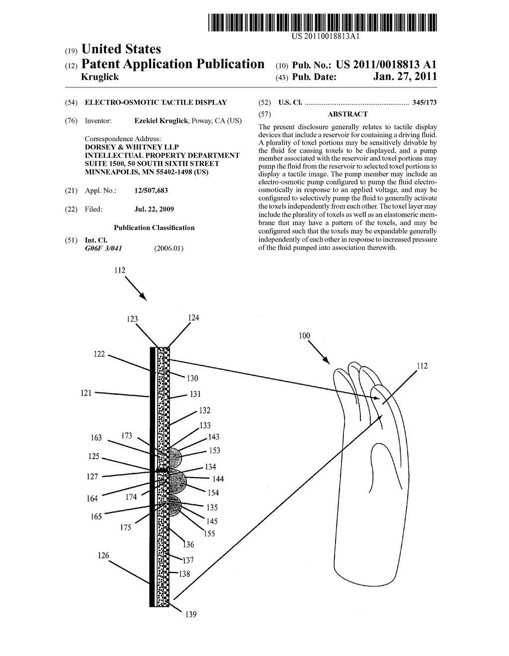 ELECTRO-OSMOTIC TACTILE DISPLAY - diagram, schematic, and image 01