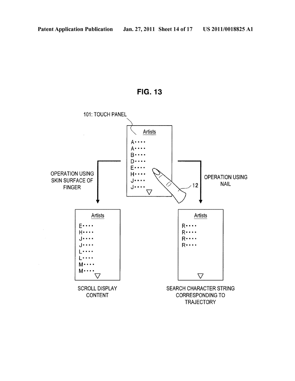 SENSING A TYPE OF ACTION USED TO OPERATE A TOUCH PANEL - diagram, schematic, and image 15