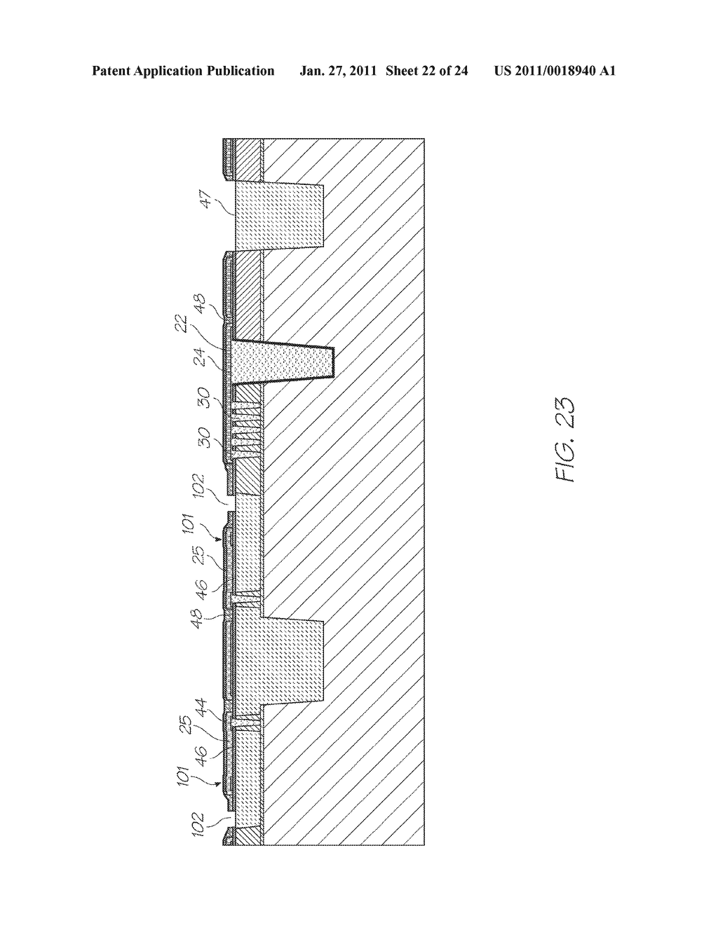 PRINTHEAD INTEGRATED CIRCUIT CONFIGURED FOR BACKSIDE ELECTRICAL CONNECTION - diagram, schematic, and image 23