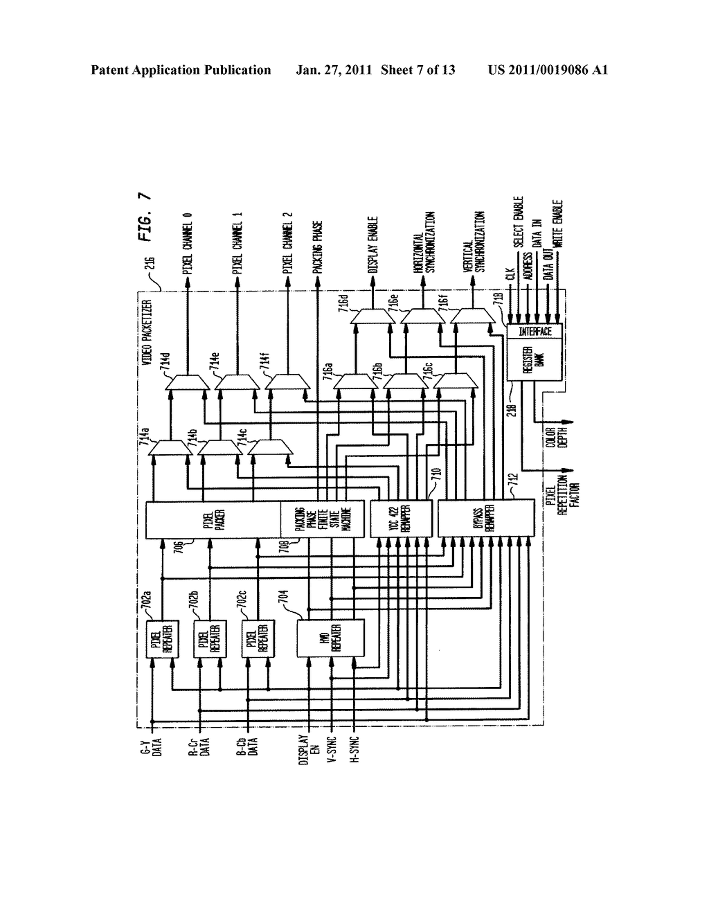 HDMI Controller Circuit For Transmitting Digital Data To Compatible Audio Device Using Address Decoder Where Values Are Written To Registers Of Sub-Circuits - diagram, schematic, and image 08