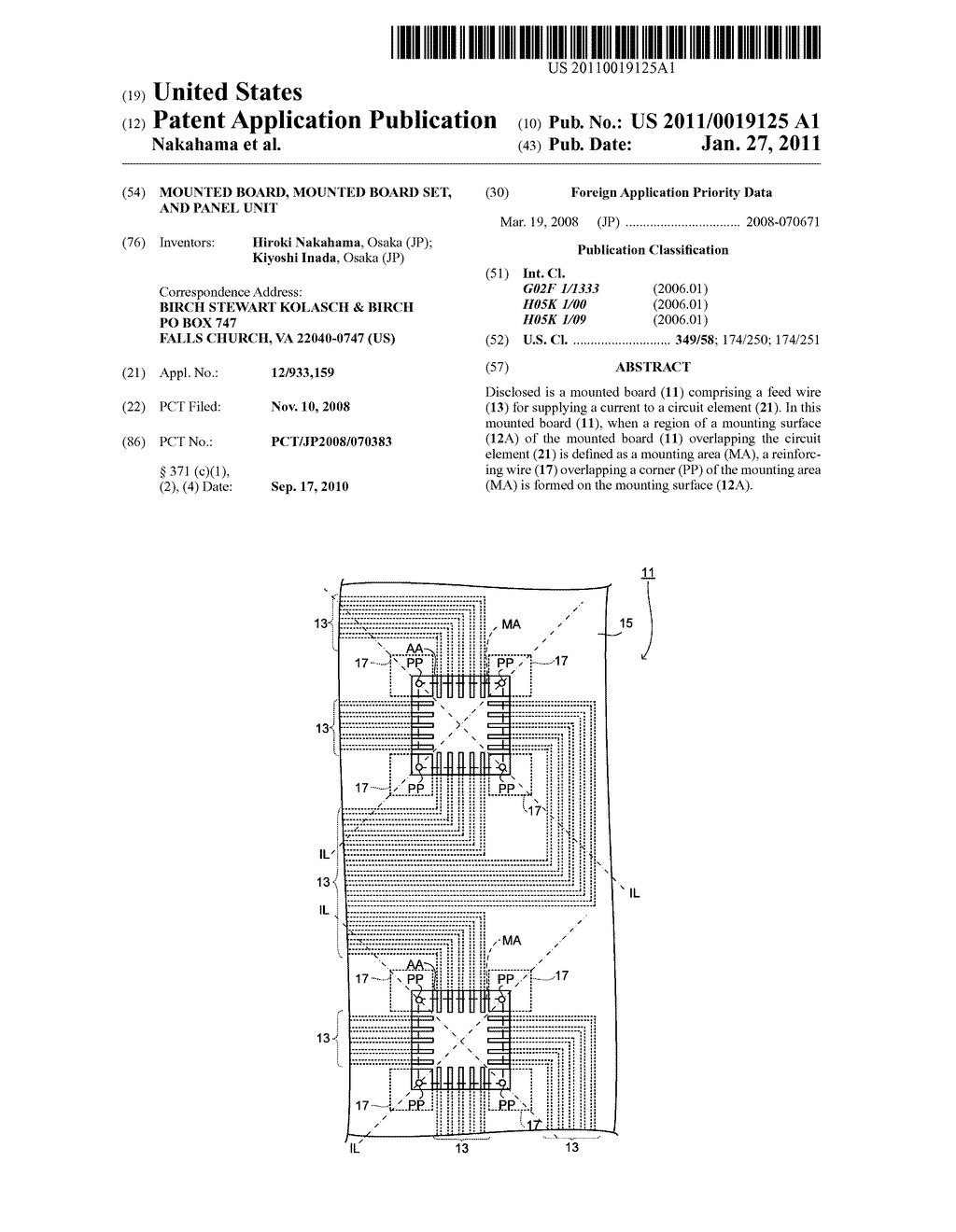 MOUNTED BOARD, MOUNTED BOARD SET, AND PANEL UNIT - diagram, schematic, and image 01