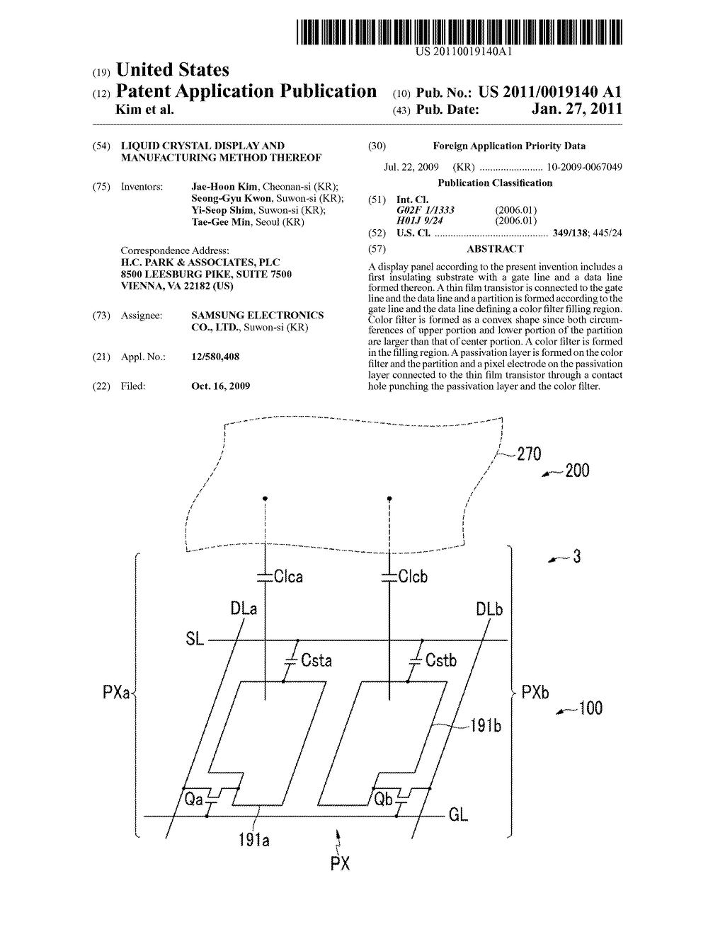 LIQUID CRYSTAL DISPLAY AND MANUFACTURING METHOD THEREOF - diagram, schematic, and image 01