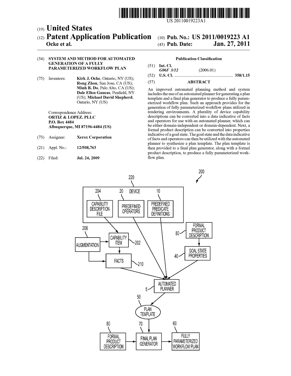 SYSTEM AND METHOD FOR AUTOMATED GENERATION OF A FULLY PARAMETERIZED WORKFLOW PLAN - diagram, schematic, and image 01