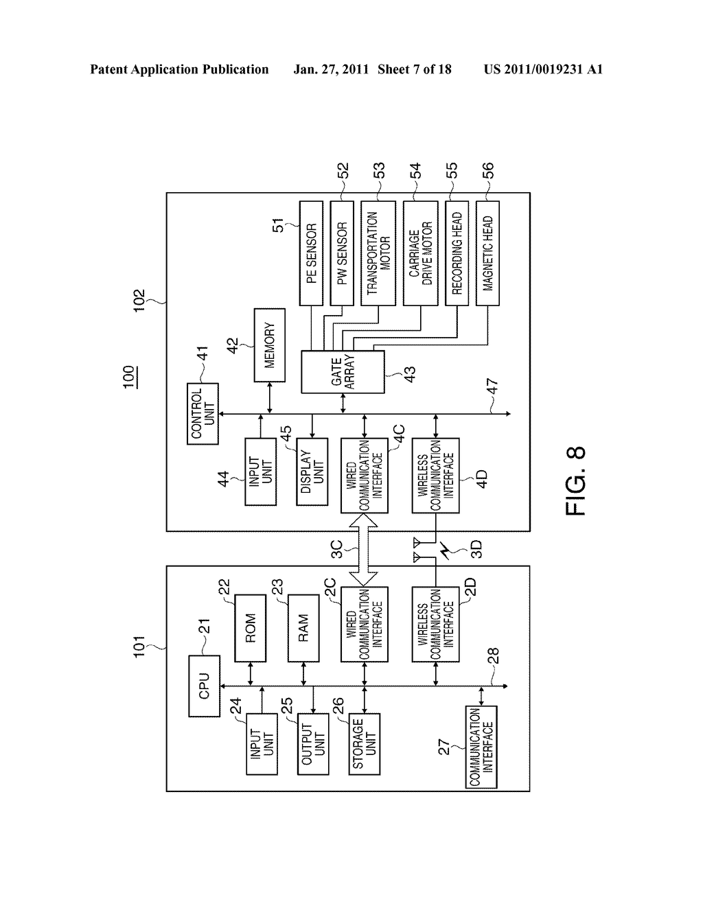 RECORDING SYSTEM AND COMMUNICATION CONTROL METHOD FOR A RECORDING SYSTEM - diagram, schematic, and image 08