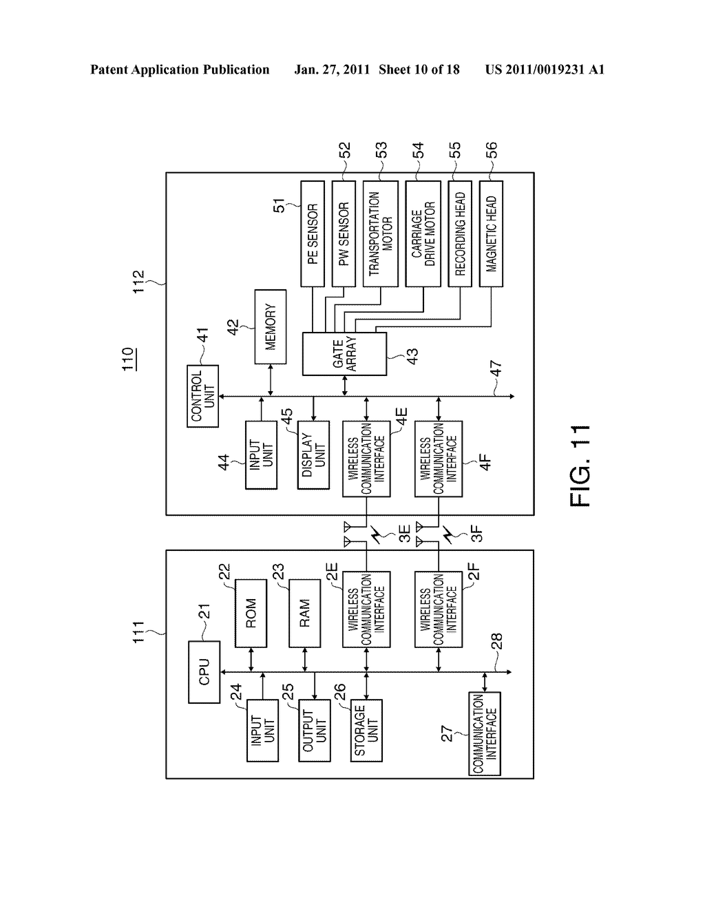 RECORDING SYSTEM AND COMMUNICATION CONTROL METHOD FOR A RECORDING SYSTEM - diagram, schematic, and image 11