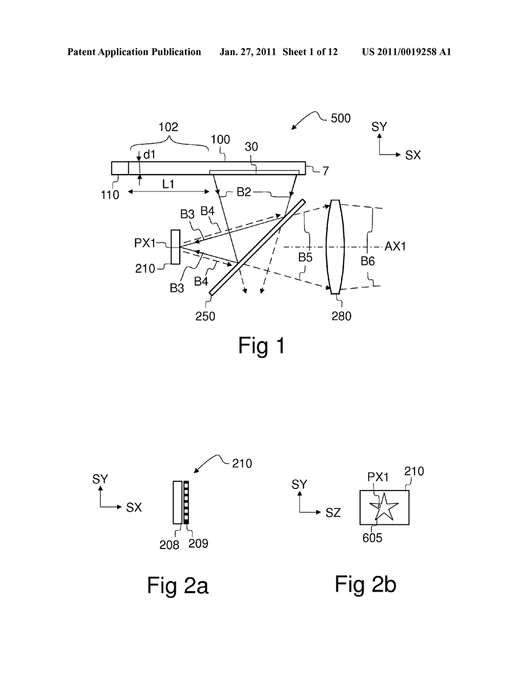 DISPLAY DEVICE AND A METHOD FOR ILLUMINATING A LIGHT MODULATOR ARRAY OF A DISPLAY DEVICE - diagram, schematic, and image 02