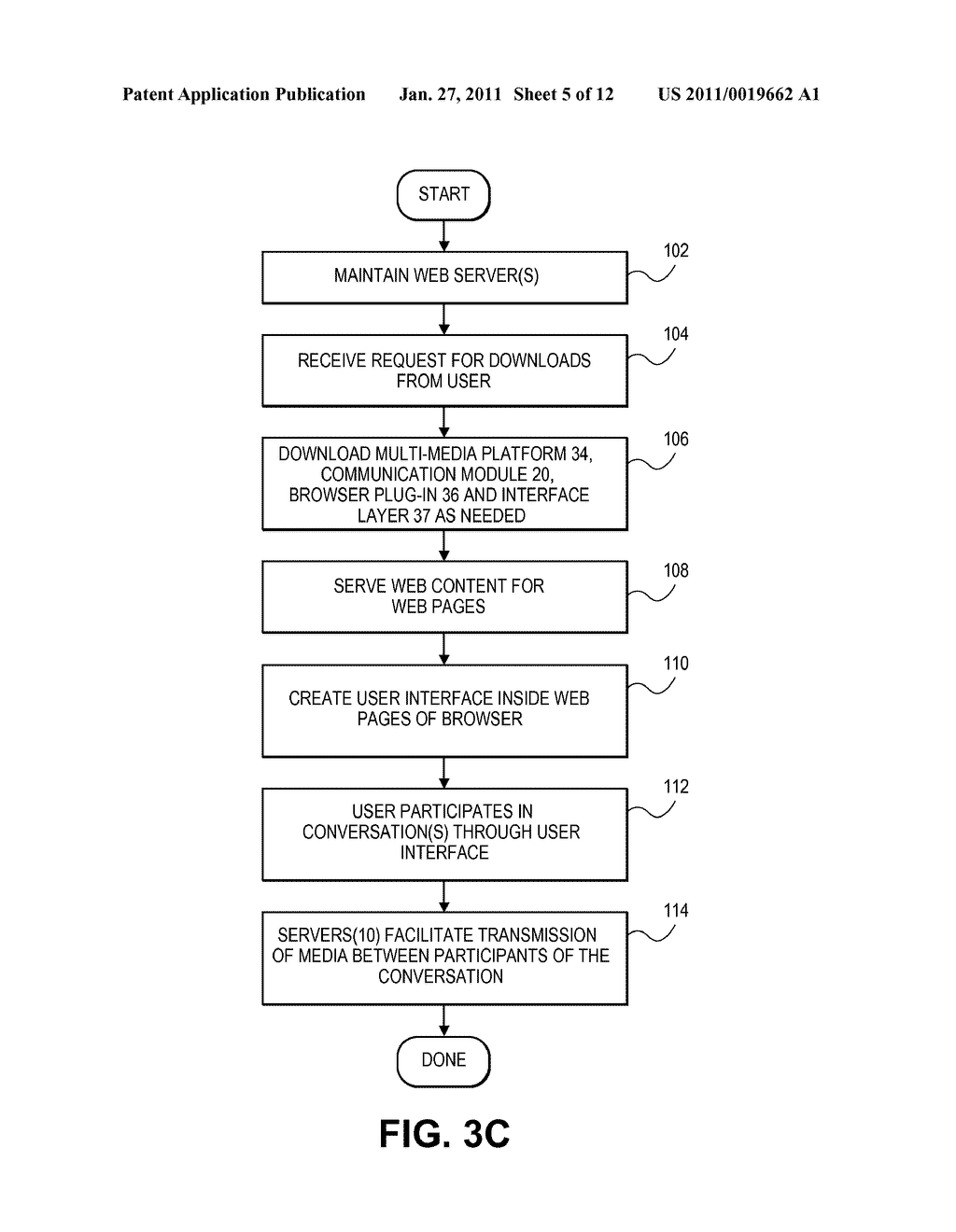 METHOD FOR DOWNLOADING AND USING A COMMUNICATION APPLICATION THROUGH A WEB BROWSER - diagram, schematic, and image 06