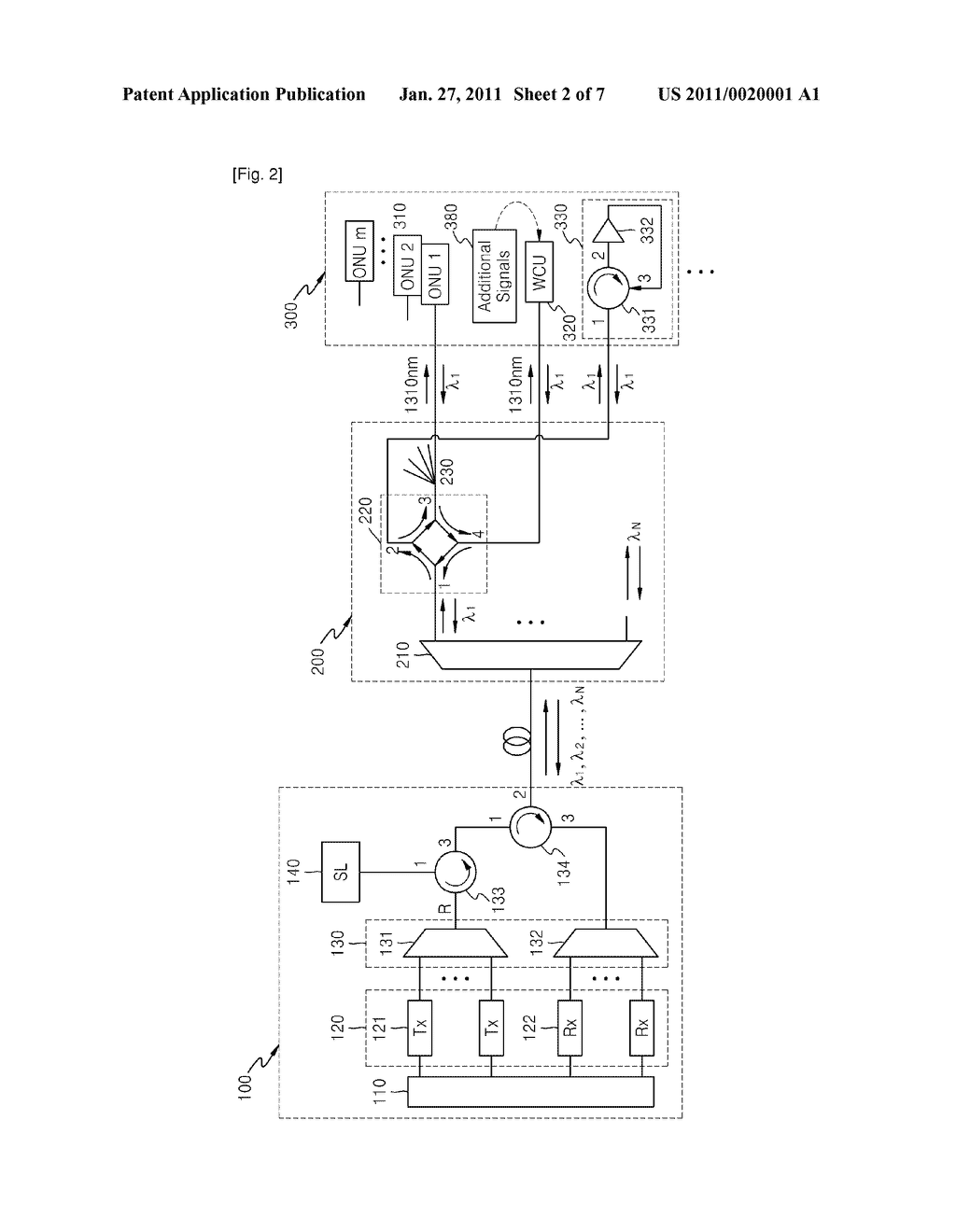 TIME DIVISION MULTIPLE ACCESS OVER WAVELENGTH DIVISION MULTIPLEXED PASSIVE OPTICAL NETWORK - diagram, schematic, and image 03