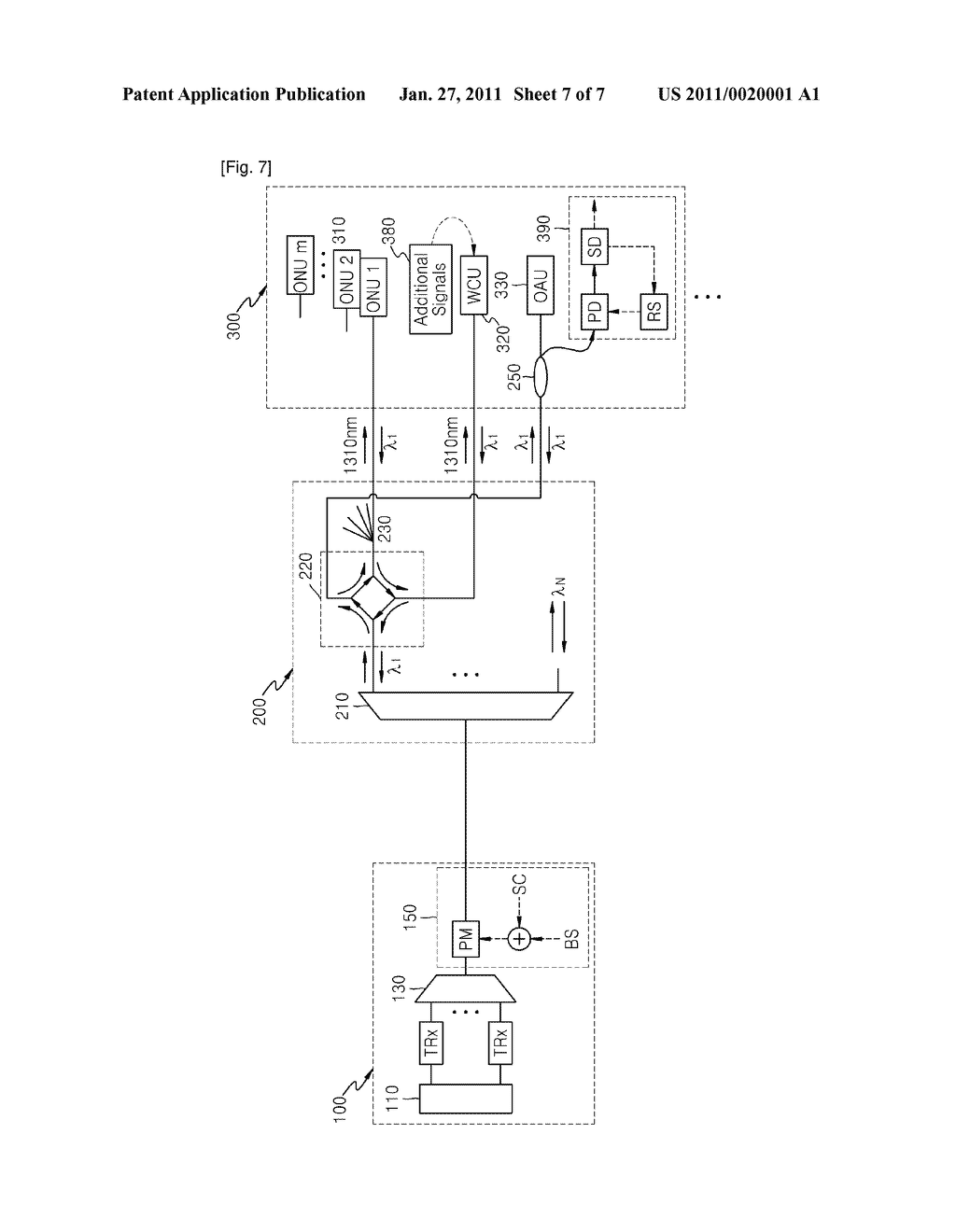 TIME DIVISION MULTIPLE ACCESS OVER WAVELENGTH DIVISION MULTIPLEXED PASSIVE OPTICAL NETWORK - diagram, schematic, and image 08