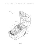 PRINTING MEDIUM CLAMP MECHANISM OF BARCODE PRINTER diagram and image