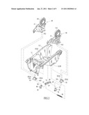 PRINTING MEDIUM CLAMP MECHANISM OF BARCODE PRINTER diagram and image