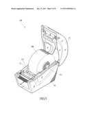 PRINTING MEDIUM CLAMP MECHANISM OF BARCODE PRINTER diagram and image